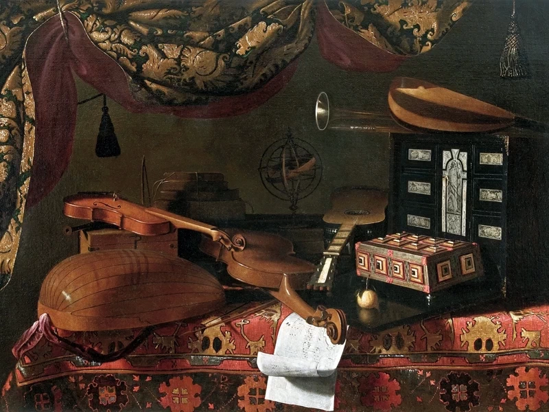 1617-Evaristo Baschenis - Natura morta con strumenti musicali